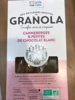 Granola canneberges & pepites de chocolat blanc