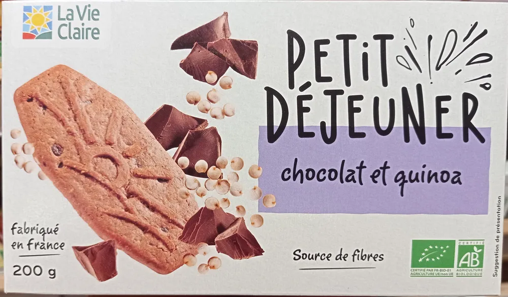 P'tit Déj Biscuits Chocolat et Quinoa