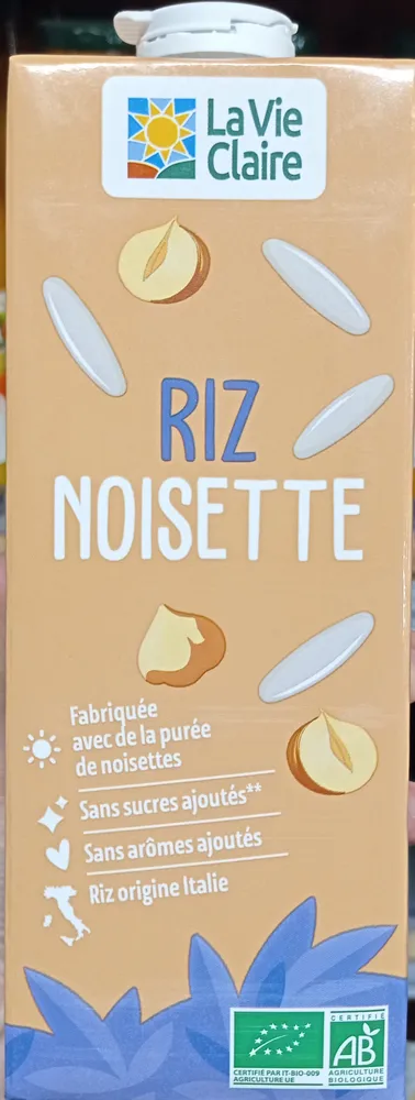 Boisson riz noisettes