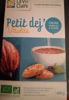 Petit Dej' Vitalité Cacao, Céréales Et Algues Bio