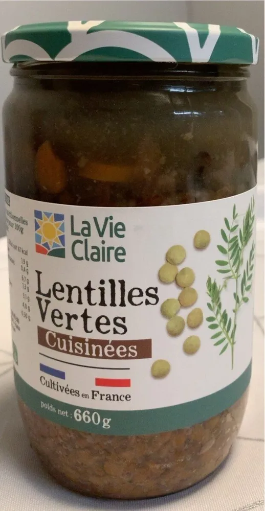 Lentilles Vertes Cuisinées