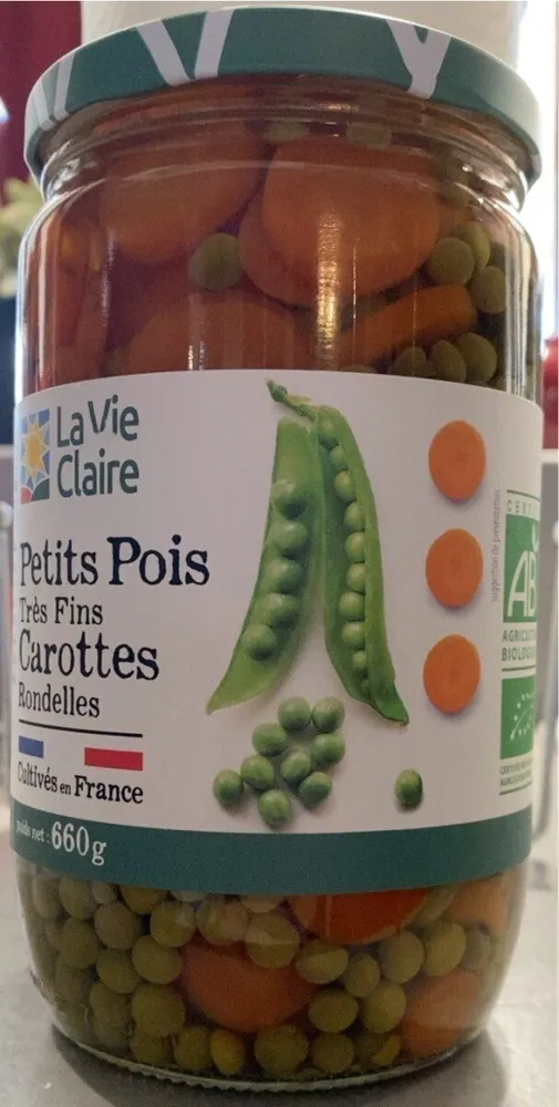 Petits pois très fins Carottes rondelles