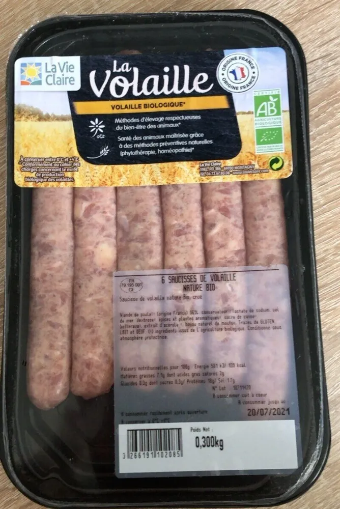 Saucisse de volaille nature