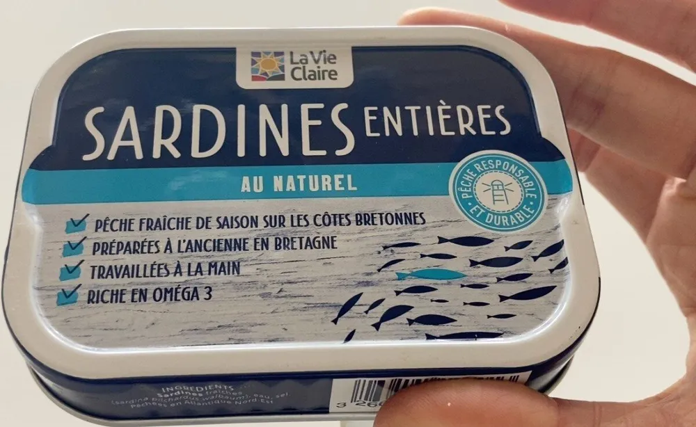 Sardines entière au naturel
