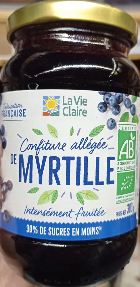 Confiture allégée de myrtilles