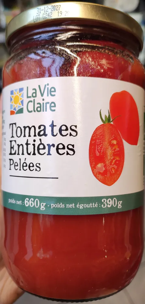 Tomates entieres pelees