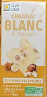 Chocolat blanc à croquer noisettes entières