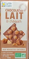 Chocolat au lait à croquer noisettes entières