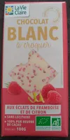 Chocolat Blanc à Croquer aux Éclats de Framboise et de Citron