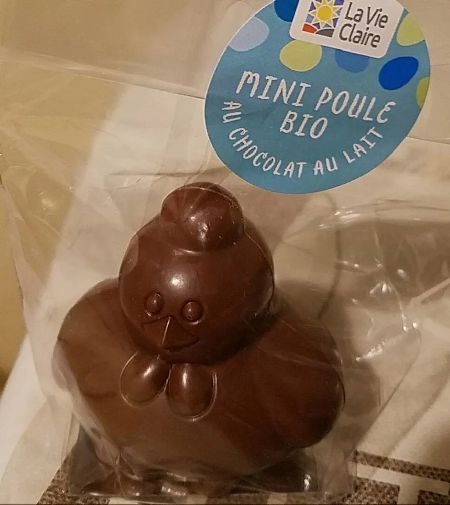Moulage de poule au chocolat au lait