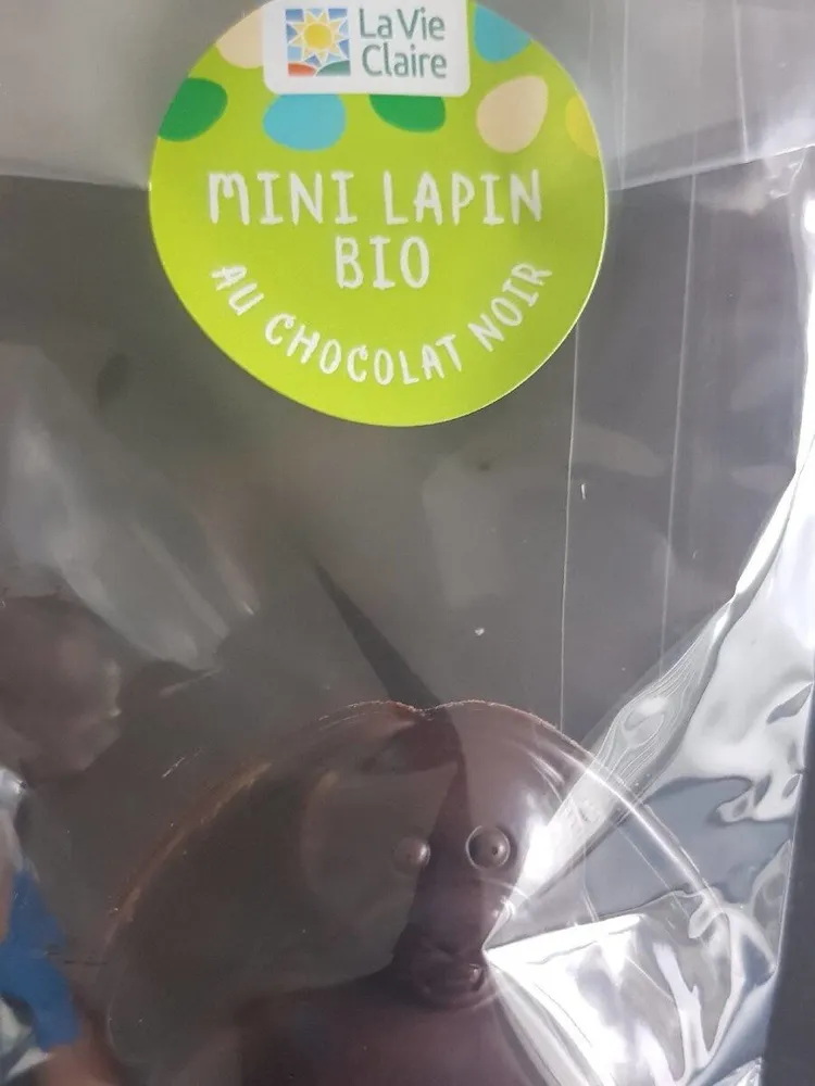 Mini lapin bio au chocolat noir