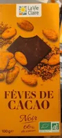 Noir 66% fèves de cacao
