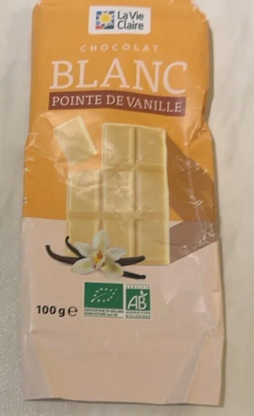 Chocolat blanc pointe de vanille