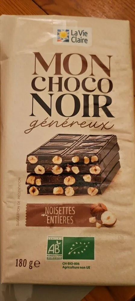 Mon choco noir généreux noisettes