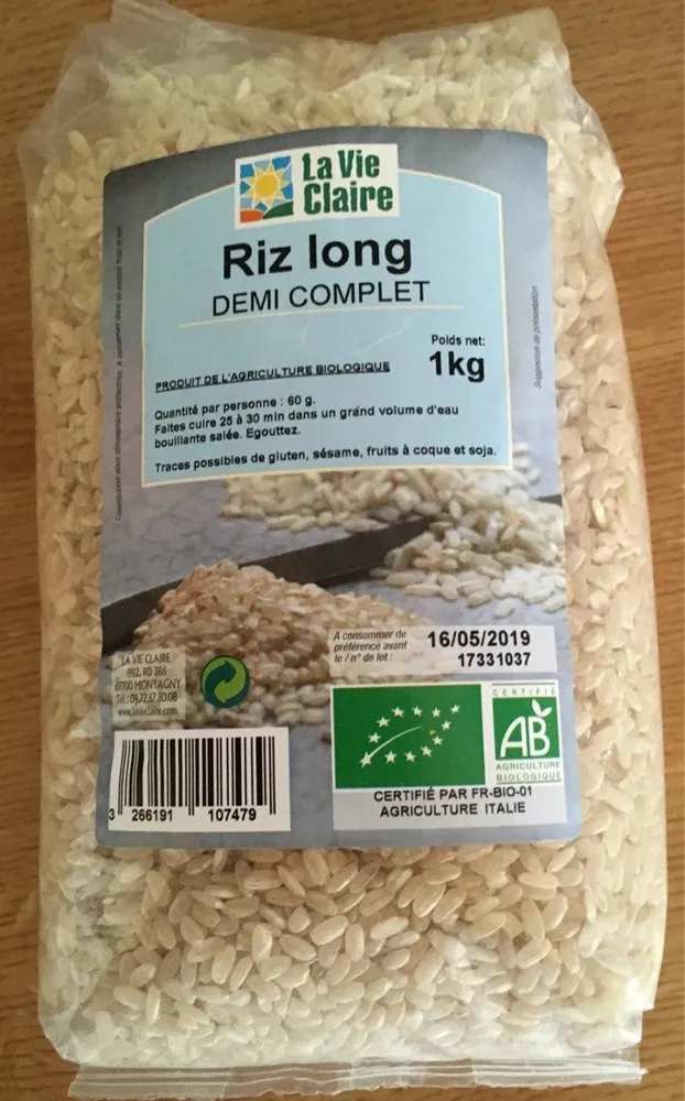 Riz long demi complet