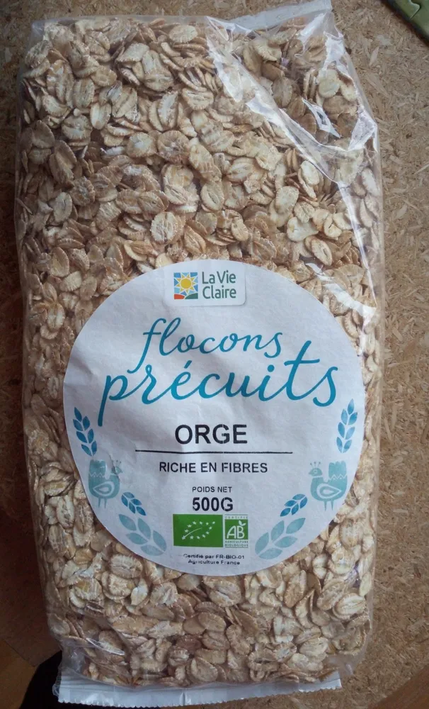 Flocons d'orge précuits