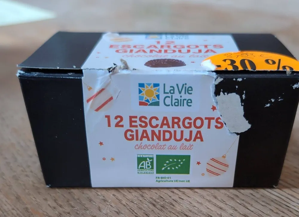 Chocolat escargot gianduja
