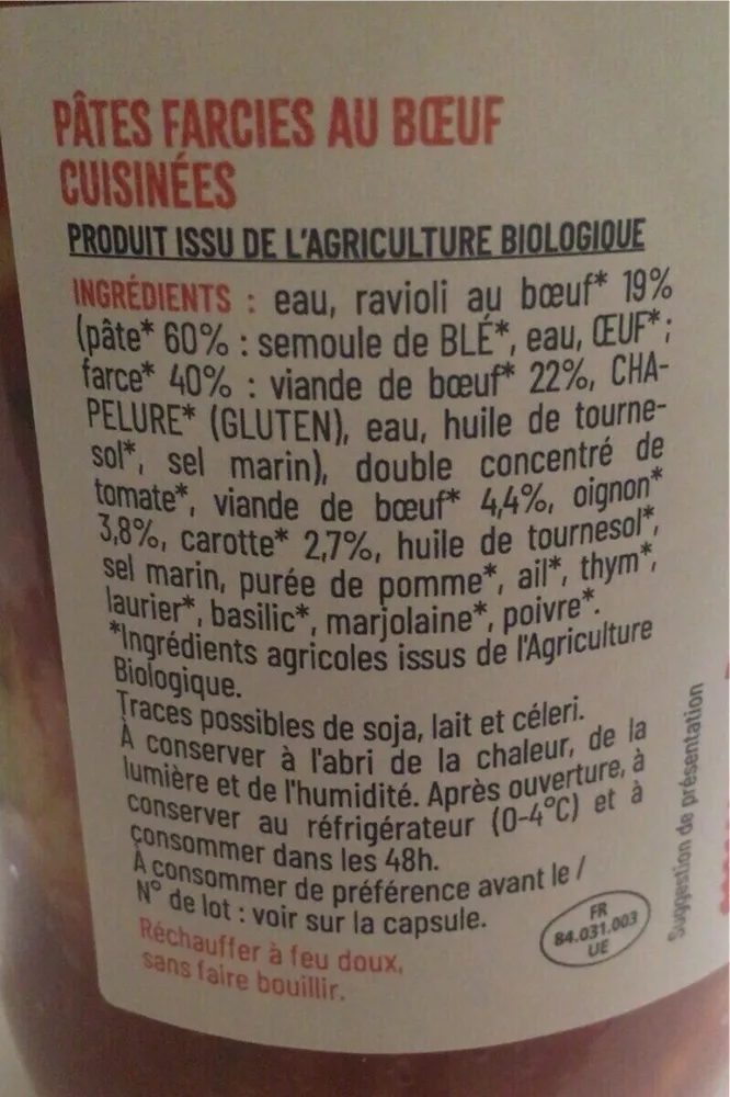 Ravioli au boeuf