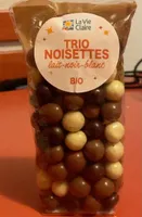 TRIO NOISETTES lait-noir-blanc BIO