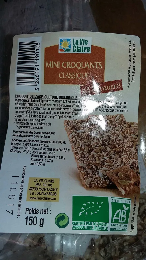 Mini croquants - classique - à l'épeautre