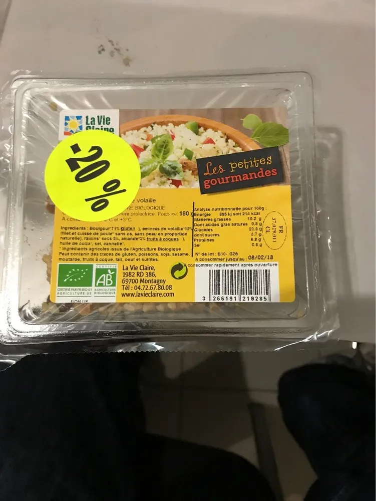 Les petites gourmandes ; boulgour aux emincés de volaille