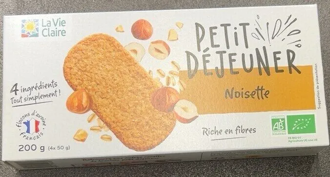 Biscuit petit dejeuner noisette