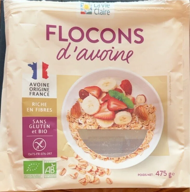 Flocons d'avoine sans gluten