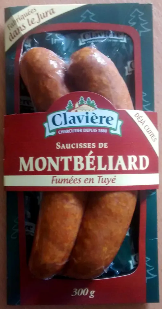 Saucisses de Montbéliard fumées