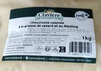 Choucroute cuisinée à la graisse de canard et au Riesling