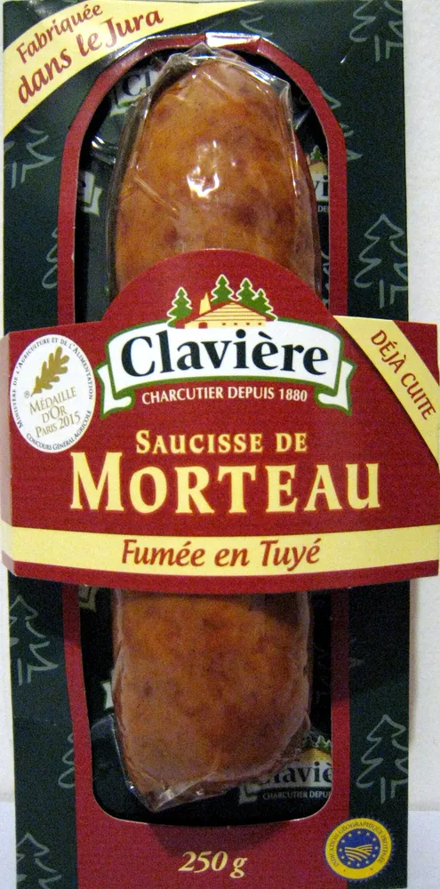 Saucisse de Morteau fumée en tuyé