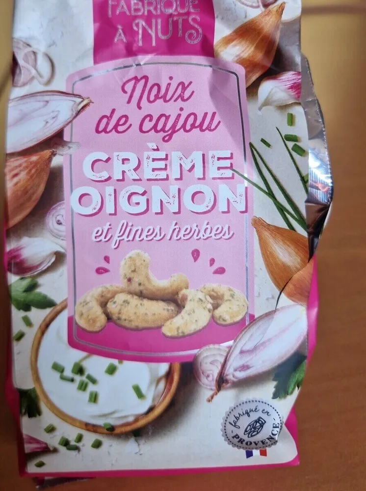 Noix de cajou crème oignon et fines herbes