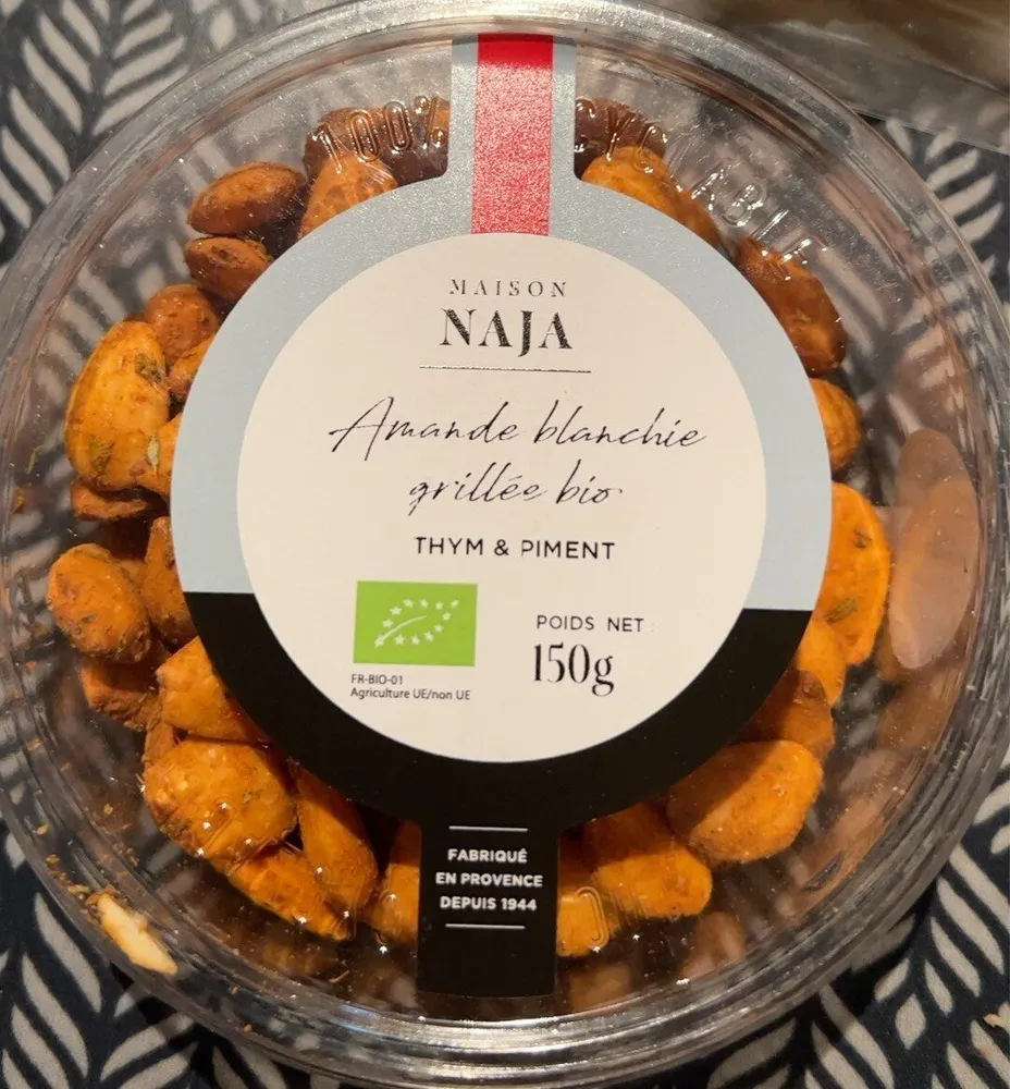 Amandes blanchies grillées