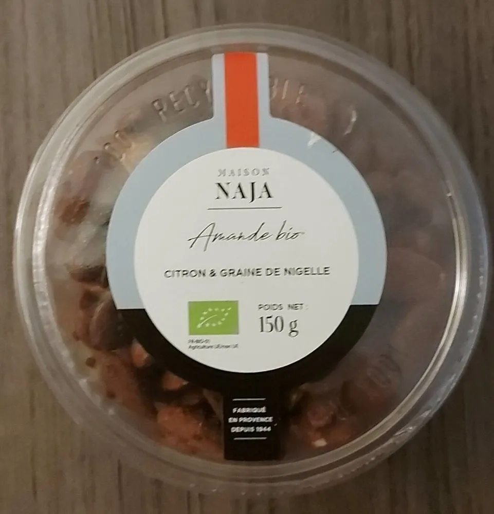 Amande Bio citron et graine de nigelle
