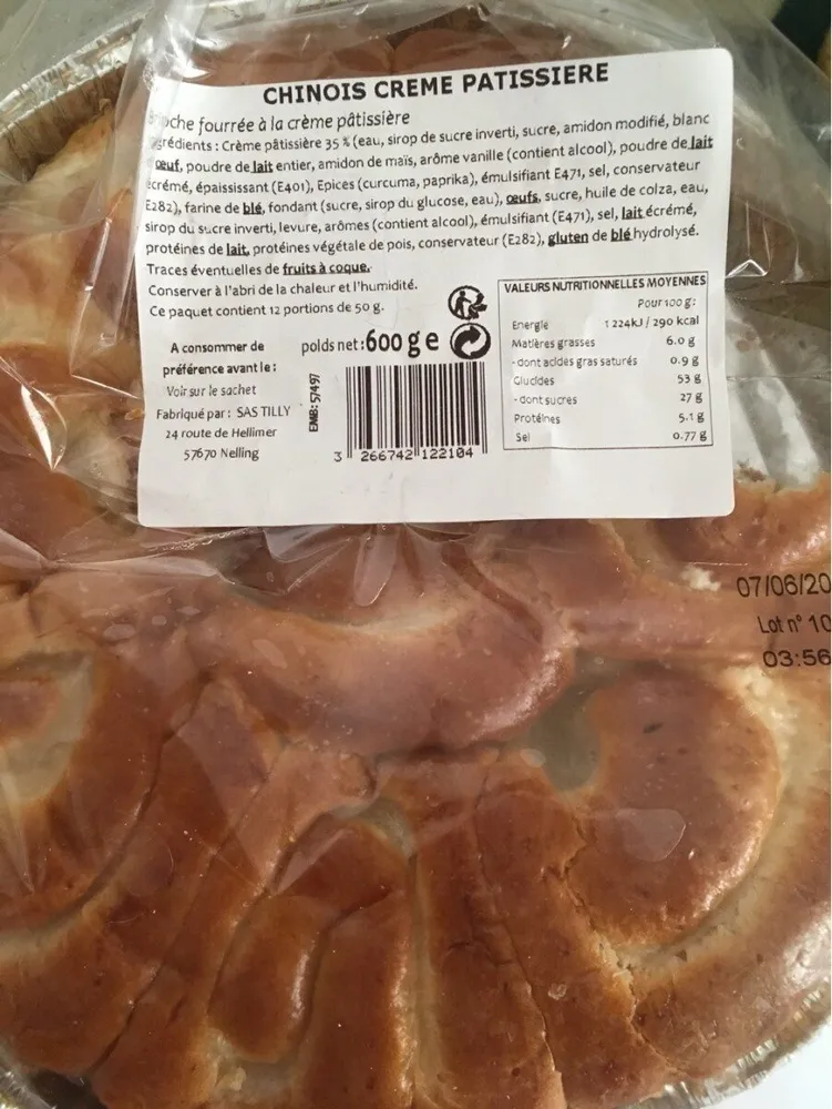 Chinois crème patissière