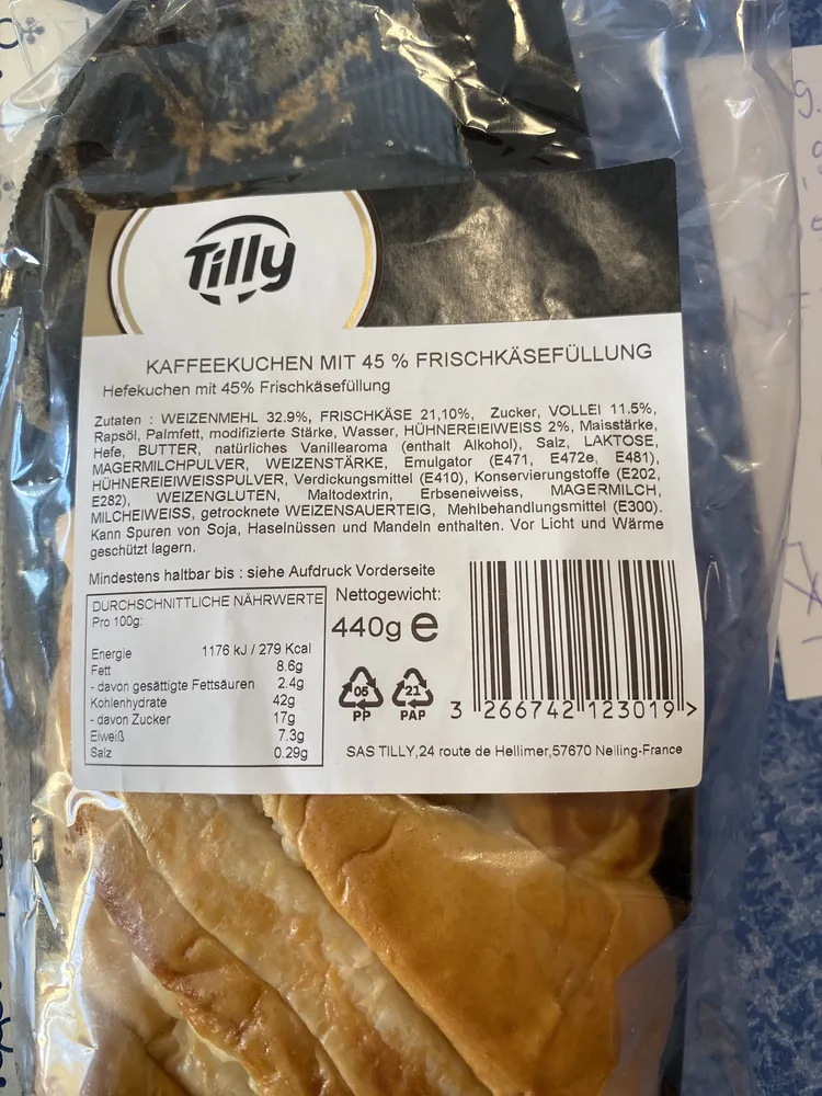 Kaffekuchen Mit 45% Käse