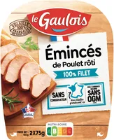 Emincés de filet de poulet rôti