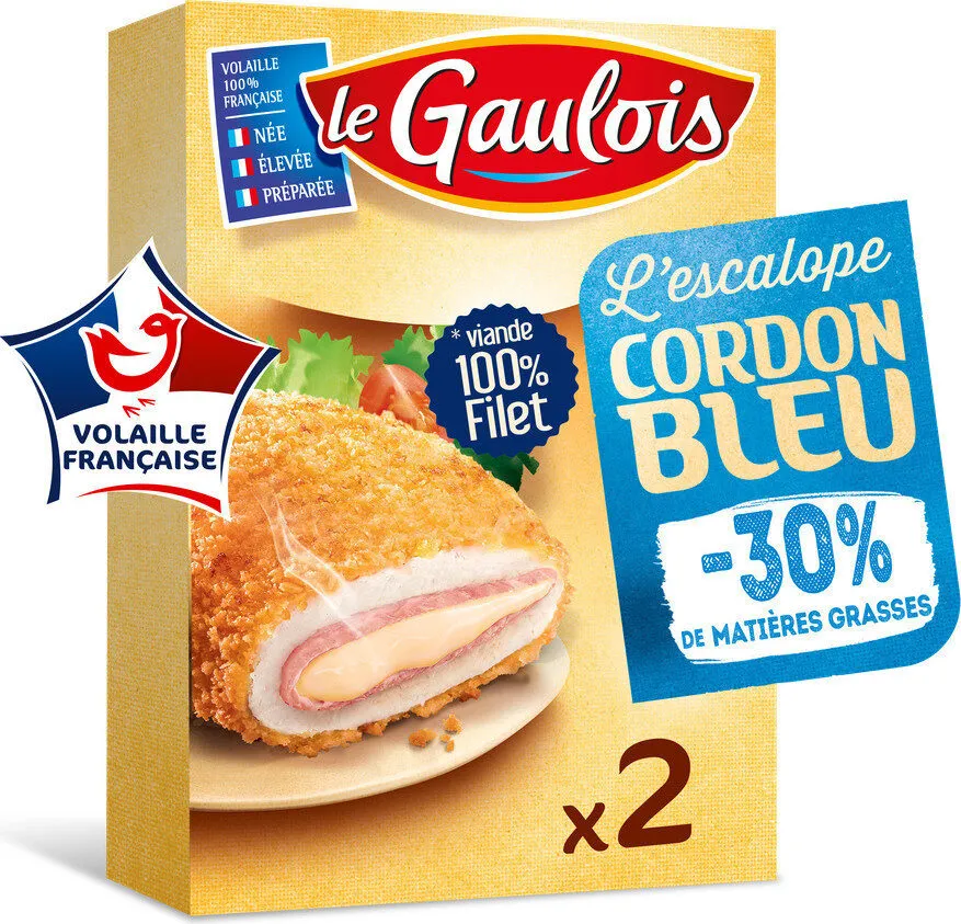 escalope cordon bleu -30% de matières grasses