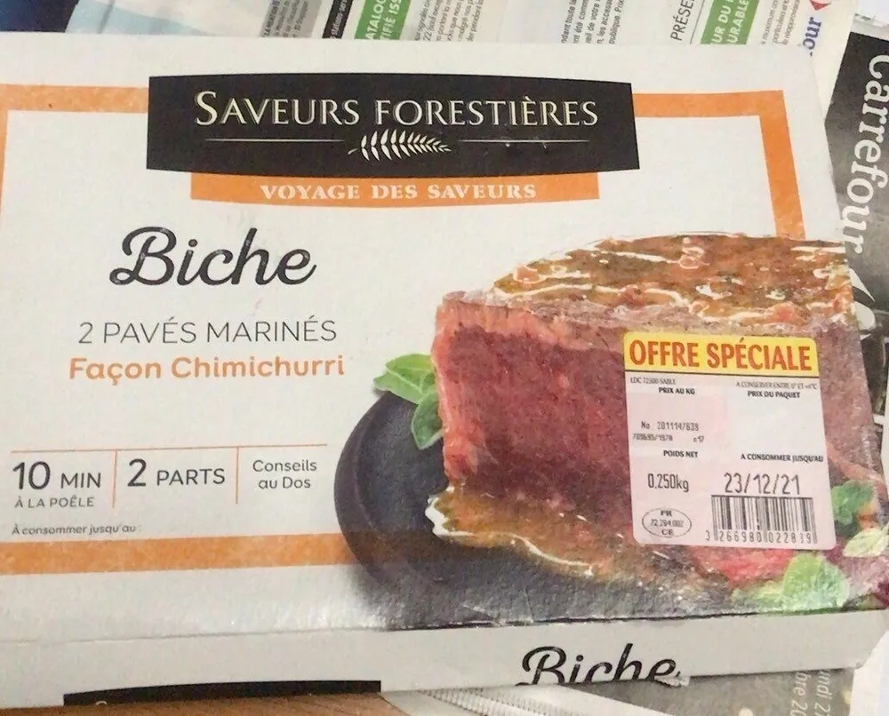 Biche 2 Pavés marinés façon Chimichurri