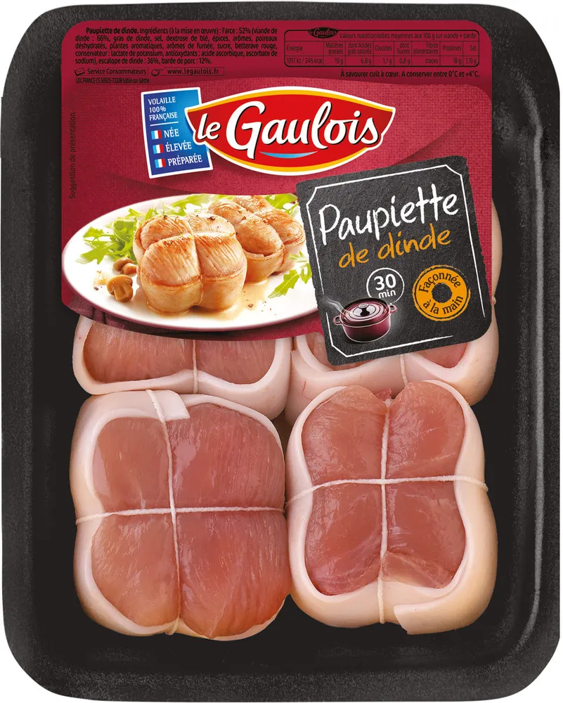 paupiettes de dinde x4 s/at