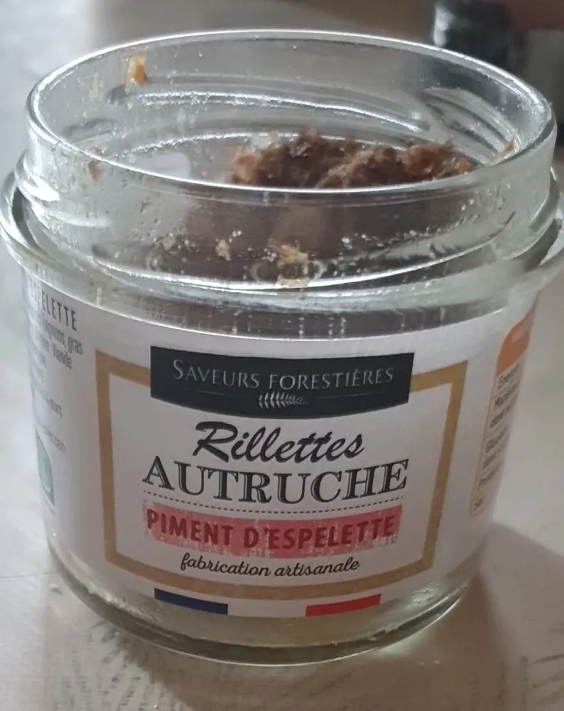 Rillettes autruche piment d'espelette