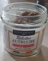 Rillettes autruche piment d'espelette