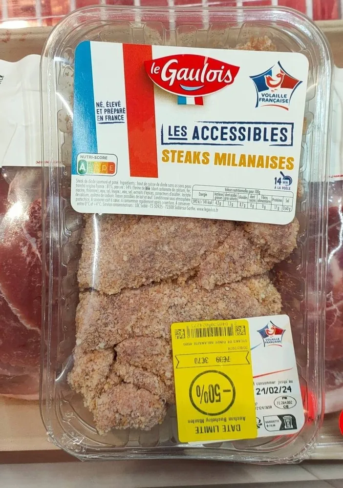 Les accessibles steaks Milanaises