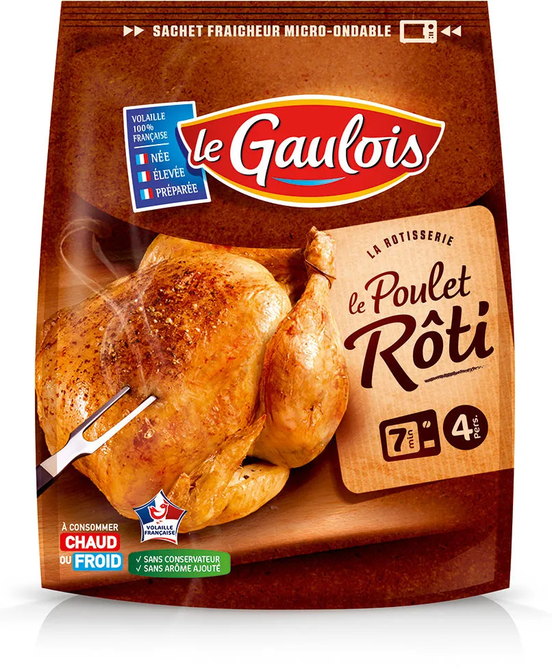 poulet rôti entier en sac