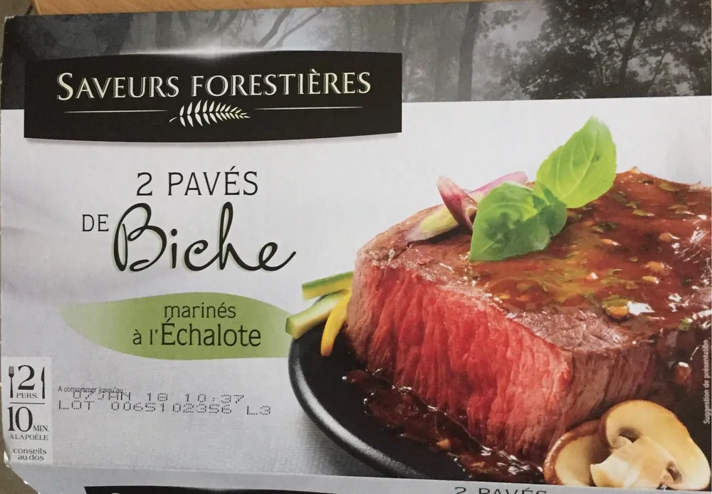 Saveurs Forestiéres Pavé de biche marinés à l’échalote