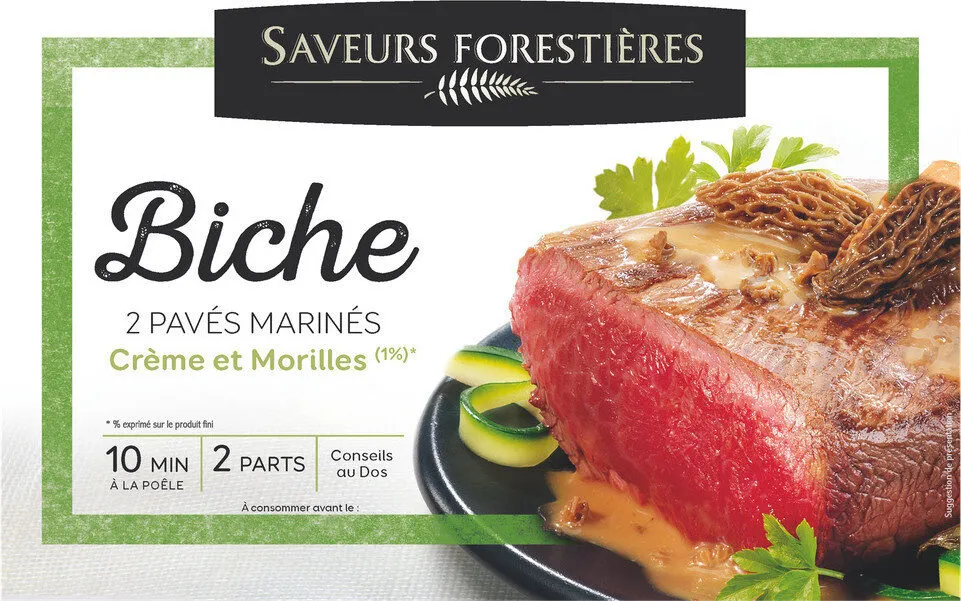 Pavés de biche crème morilles x 2