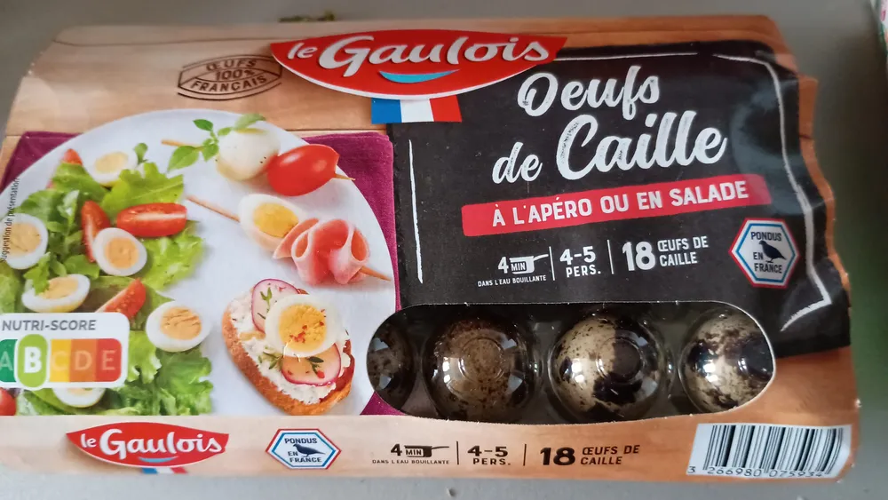 Oeufs de cailles x 18