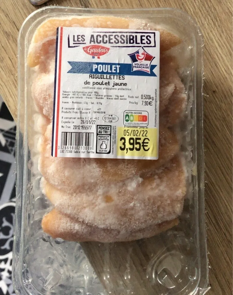 Aiguillettes de poulet jaune