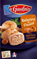 Ballotins de poulet farcis marrons girolles