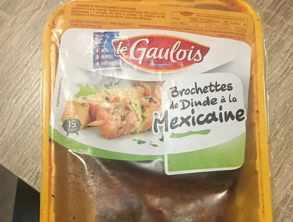 Brochettes de dinde a la mexicaine