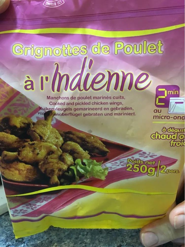 Grignottes de poulet à l'Indienne